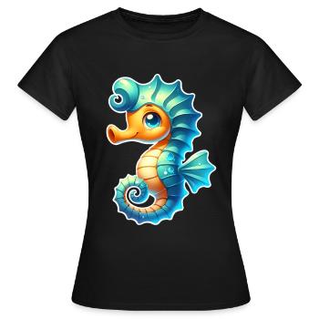 Hippocampe Hippocampe - T-shirt Femme - noir - Devant - AI Model Female 172 dark (172cm)