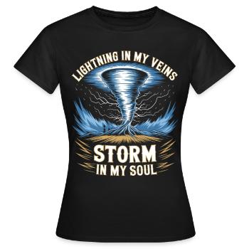 Storm Chaser Costume Storm Chaser - Women's T-Shirt - black - Front - AI Model Female 172 dark (172cm)