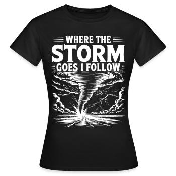Storm Chaser Costume Storm Chaser - Women's T-Shirt - black - Front - AI Model Female 172 dark (172cm)