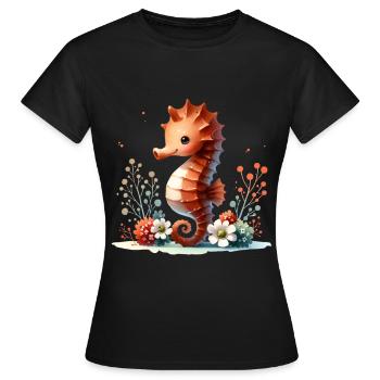 Hippocampe Hippocampe - T-shirt Femme - noir - Devant - AI Model Female 172 dark (172cm)
