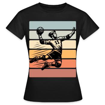 Handball Handballer - Frauen T-Shirt - Schwarz - Vorne - AI Model Female 172 dark (172cm)