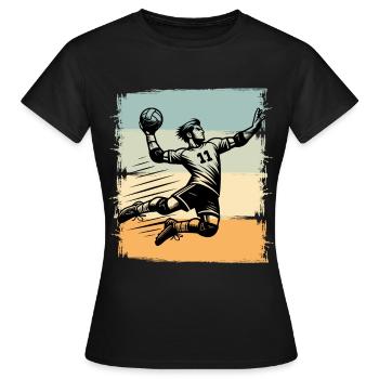 Handball Handballer - Frauen T-Shirt - Schwarz - Vorne - AI Model Female 172 dark (172cm)