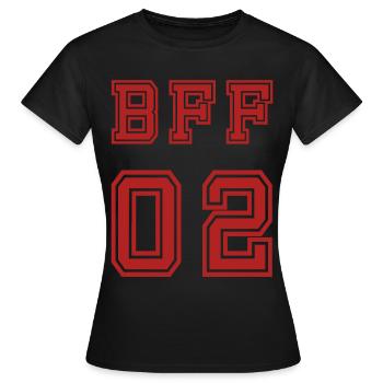 BFF Meilleur ami Meilleur ami - T-shirt Femme - noir - Devant - AI Model Female 172 dark (172cm)