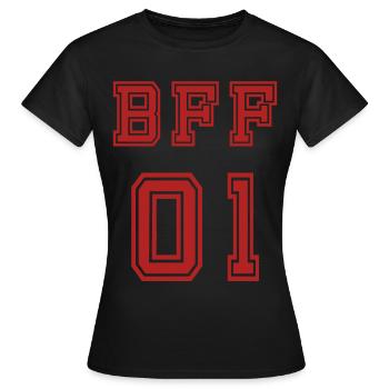 BFF Meilleur ami Meilleur ami - T-shirt Femme - noir - Devant - AI Model Female 172 dark (172cm)