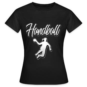 Handball, handballeur, handballeur - T-shirt Femme - noir - Devant - AI Model Female 172 dark (172cm)