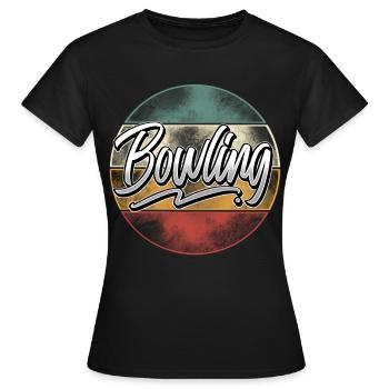Bowling - T-shirt Femme - noir - Devant - AI Model Female 172 dark (172cm)