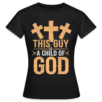 Christ Réformé Chrétien Dieu Théologie - T-shirt Femme - noir - Devant - AI Model Female 172 dark (172cm)