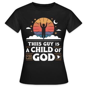 Christ Réformé Chrétien Dieu Théologie - T-shirt Femme - noir - Devant - AI Model Female 172 dark (172cm)