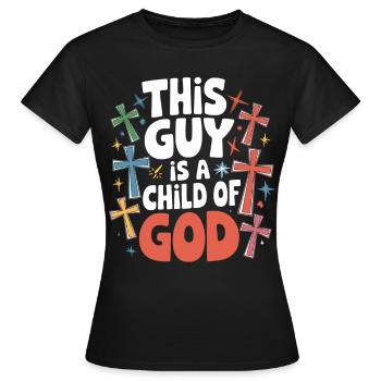 Christ Réformé Chrétien Dieu Théologie - T-shirt Femme - noir - Devant - AI Model Female 172 dark (172cm)
