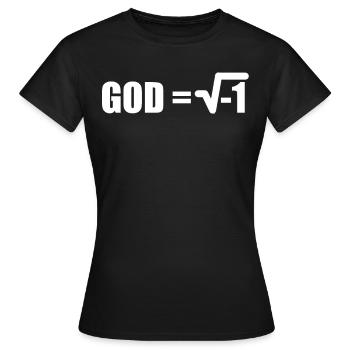 Athée Athéisme Mathématiques Mathématicien - T-shirt Femme - noir - Devant - AI Model Female 172 dark (172cm)