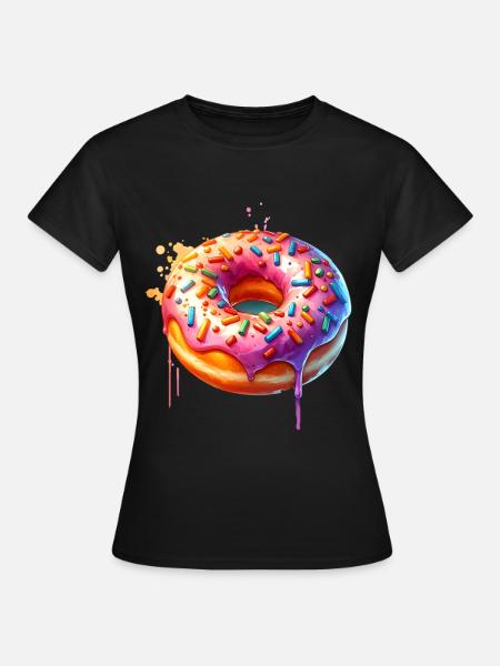 Donut - Frauen T-Shirt - Schwarz