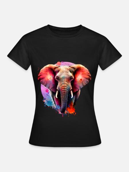 Elefant - Frauen T-Shirt - Schwarz