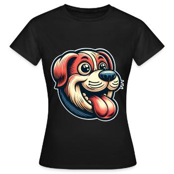 Chien - T-shirt Femme - noir - Devant - AI Model Female 172 dark (172cm)