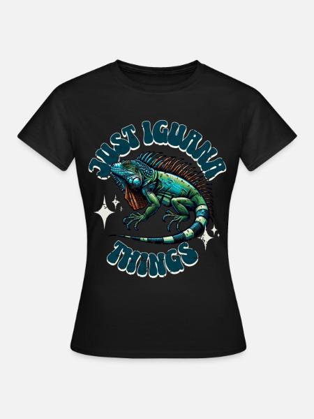 Leguan - Frauen T-Shirt - Schwarz