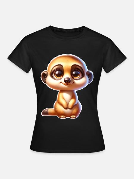 Erdmännchen - Frauen T-Shirt - Schwarz