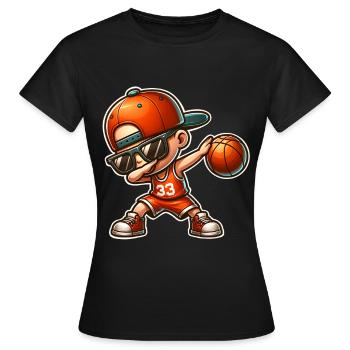 Basketball Basketballer - Frauen T-Shirt - Schwarz - Vorne - AI Model Female 172 dark (172cm)