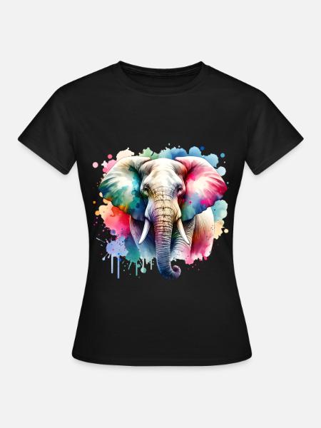 Elefant - Frauen T-Shirt - Schwarz
