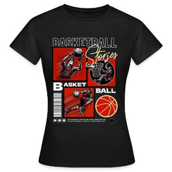 Basketball Basketballer - Frauen T-Shirt - Schwarz - Vorne - AI Model Female 172 dark (172cm)