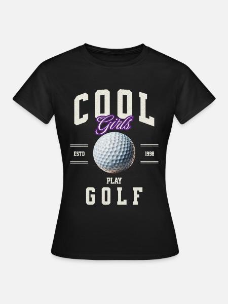 Golf Golferin - Frauen T-Shirt - Schwarz
