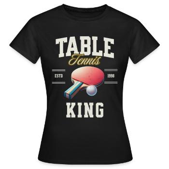 Ping-pong - T-shirt Femme - noir - Devant - AI Model Female 172 dark (172cm)