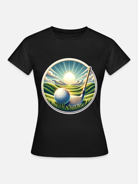 Golf - Frauen T-Shirt - Schwarz