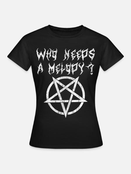 Pentagrammi Black Metal Goottilainen ironia Vintage - Naisten t-paita - musta