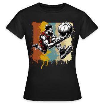 Basketball Basketballer - Frauen T-Shirt - Schwarz - Vorne - AI Model Female 172 dark (172cm)