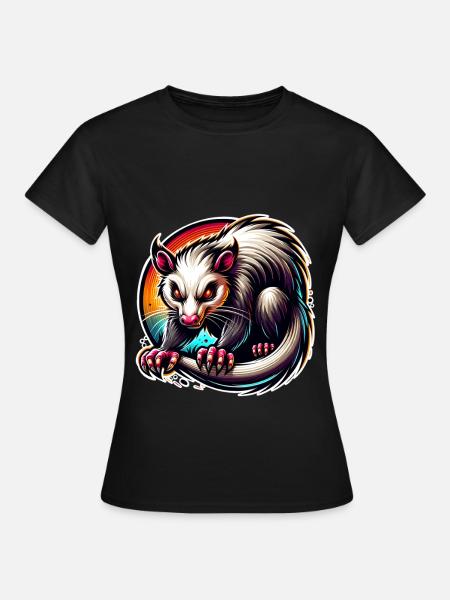 Opossum - Frauen T-Shirt - Schwarz