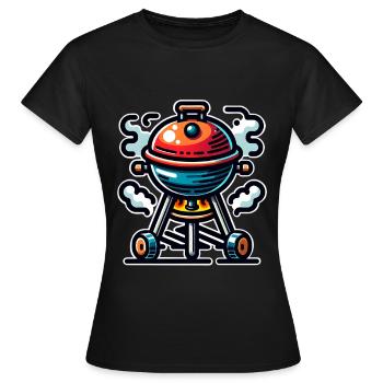 Grill - Frauen T-Shirt - Schwarz - Vorne - AI Model Female 172 dark (172cm)
