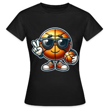Basketball Basketballer - Frauen T-Shirt - Schwarz - Vorne - AI Model Female 172 dark (172cm)