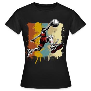 Basketball Basketballer - Frauen T-Shirt - Schwarz - Vorne - AI Model Female 172 dark (172cm)