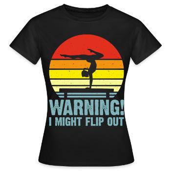 Gymnast Floor Gymnastics Acrobatics - Women's T-Shirt - black - Front - AI Model Female 172 dark (172cm)