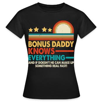 Papa bonus - T-shirt Femme - noir - Devant - AI Model Female 172 dark (172cm)