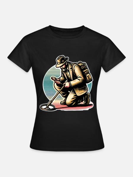 Sondeln Metalldetektor - Frauen T-Shirt - Schwarz