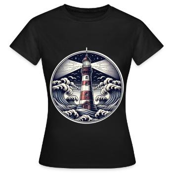 Phare - T-shirt Femme - noir - Devant - AI Model Female 172 dark (172cm)
