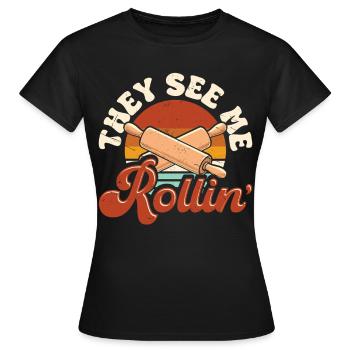 Cuire - T-shirt Femme - noir - Devant - AI Model Female 172 dark (172cm)