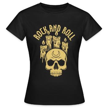 Rock and roll - T-shirt Femme - noir - Devant - AI Model Female 172 dark (172cm)