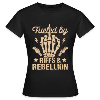 Rock and roll - T-shirt Femme - noir - Devant - AI Model Female 172 dark (172cm)