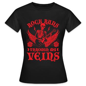 Rock and roll - T-shirt Femme - noir - Devant - AI Model Female 172 dark (172cm)