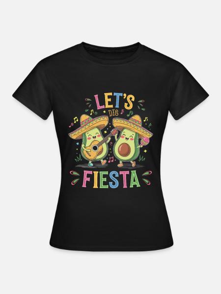 Let's Fiesta - Frauen T-Shirt - Schwarz