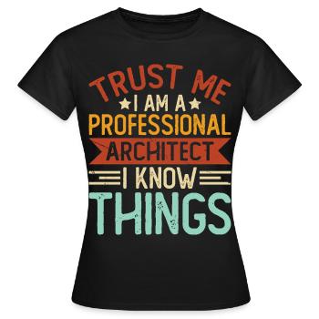 Architecte - T-shirt Femme - noir - Devant - AI Model Female 172 dark (172cm)