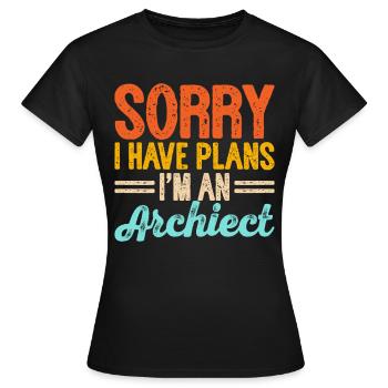Architect - Women's T-Shirt - black - Front - AI Model Female 172 dark (172cm)