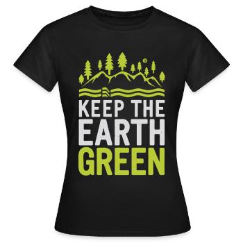 Earth day - Frauen T-Shirt - Schwarz - Vorne - AI Model Female 172 dark (172cm)