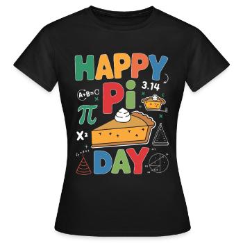 Happy Pi Day - Frauen T-Shirt - Schwarz - Vorne - AI Model Female 172 dark (172cm)