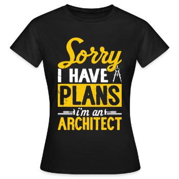 Architecte - T-shirt Femme - noir - Devant - AI Model Female 172 dark (172cm)