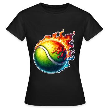 Tennisball - Frauen T-Shirt - Schwarz - Vorne - AI Model Female 172 dark (172cm)