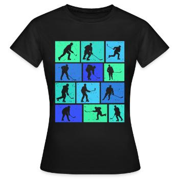 Hockey - T-shirt Femme - noir - Devant - AI Model Female 172 dark (172cm)