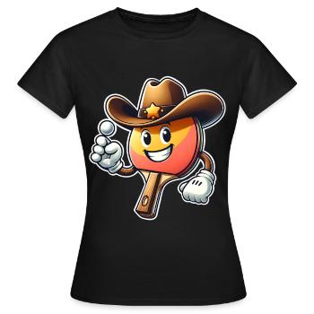 Ping-pong - T-shirt Femme - noir - Devant - AI Model Female 172 dark (172cm)