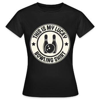 Bowling - T-shirt Femme - noir - Devant - AI Model Female 172 dark (172cm)