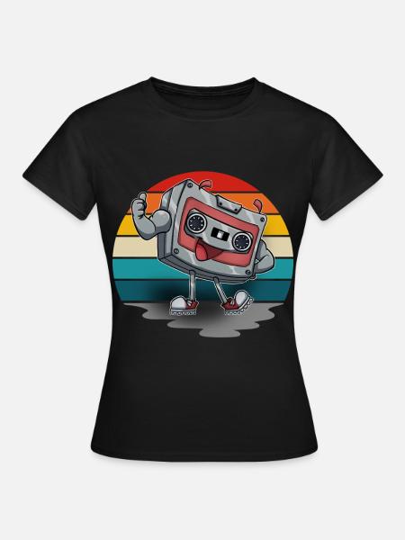 Kassette - Frauen T-Shirt - Schwarz